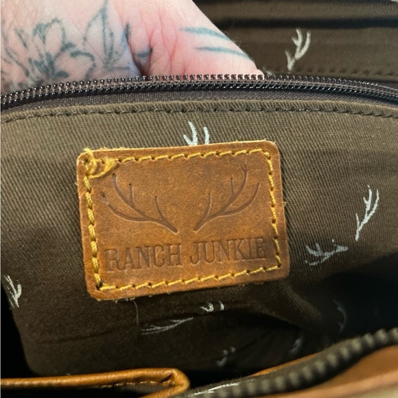 Genuine leather hair on hide tote bag by Ranch Junkie - Picture 5 of 8